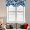 thumbnail image 3 of Navy Blue Coastal Tie Up Valances Curtain, Adjustable Kitchen Nautical Starfish Seahorse Coral Summer Valances for Windows Decor, Rod Pocket Short Curtains Set for Bedroom/Bathroom, 60"x18", 3 of 9