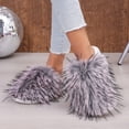 thumbnail image 4 of Lolmot Cozy Faux Fur Womens Slippers Fashion Closed Toe Slip On Fluffy Sandals Warm Plush Slide Shoes Indoor Outdoor, 4 of 9