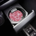 thumbnail image 3 of RYLABLUE Spring Red Flowers White Set of 2 Car Coaster for Drinks, Absorbent Ceramic Stone Coasters Cup Mat with Cork Base for Home Kitchen Room Coffee Table Bar Decor, 3 of 5