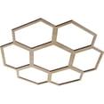 thumbnail image 2 of 20"OD x 7"ID x 3/8"T Florin Wood Fretwork Pierced Ceiling Medallion, Birch, 2 of 3