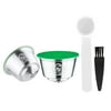 Coffee Pod Capsules Cup Refillable Reusable for Gusto Edg626 2 Pod Spoon Brush