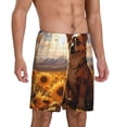 thumbnail image 2 of Sikiie Vintage Cute Corgi Sunflower Mens Pajama Shorts, Lightweight Lounge Pant with Pockets Soft Sleep Pj Shorts for MenLarge, 2 of 6