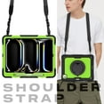 thumbnail image 7 of for iPad Pro 13 inch Case (M4 2024/M5 2025), 360 Rotating Shockproof Cover with Stand, Handle, Shoulder Strap, Lime Panel, 7 of 7