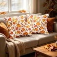 thumbnail image 4 of 18x18 Inch Orange White Pumpkin Throw Pillow Cover Soft Autumn Thanksgiving Farmhouse Seasonal Sofa Couch Decor Cushion Case, 4 of 4