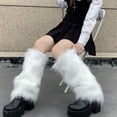 thumbnail image 1 of Calentadores de piernas peludos Calentadores de piernas de piel sintética Cubre botas Lady Cute Jk Hasta la rodilla Hipster Calcetín cálido Calcetines de moda LingWen 1327533366427, 1 of 1