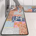 thumbnail image 2 of Kitchen Rugs Sets Of 2,Pioneer Flower Floral Print Pattern Anti Fatigue Kitchen Mat Rugs Non Slip Washable,Decorative Kitchen Floor Mats for Kitchen,Sink,Laundry,17"x47"+17"x47", 2 of 5