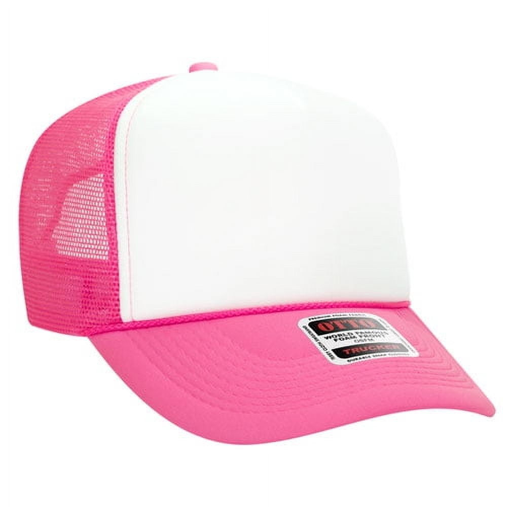 Southern Attitude Designs- Born to be Wild Neon Pink & White Unisex Foam Trucker Hat