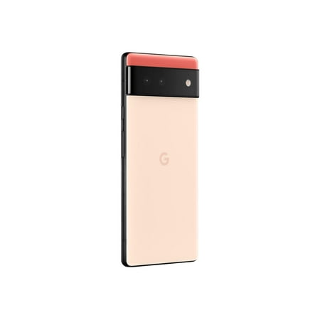 Google Pixel 6 - 5G smartphone - dual-SIM - RAM 8 GB / Internal Memory 128 GB - OLED display - 6.4" - 2400 x 1080 pixels (90 Hz) - 2x rear cameras 50 MP, 12 MP - front camera 8 MP - Kinda Coral