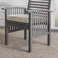 thumbnail image 4 of Walker Edison Outdoor Dining Chair - Acacia Wood - Set of 2 - with Cushion - Grey, 4 of 16