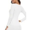 thumbnail image 5 of MISS MOLY Womens Thermal Underwear Sets Scoop Neck Shirt Tummy Slimming Shapewear Long Sleeve Baselayer, 5 of 6