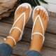 thumbnail image 4 of Sandalias Planas con Correas de Tobillo Sandalias Redondas Del Dedo Del Pie con Hebilla Ajustable de Verano, Zapatos Casuales de las Mujeres, 4 of 9