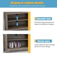 thumbnail image 6 of Wood Tv Stand For Tvs To 55, 65 Inch Fla T Screen，Entertainment Center With Bookshelves，Farmhouse Tv Stand Brown(brown), 6 of 7