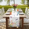 thumbnail image 4 of Table Runners 70 Inches Long Dress Scarves, Wildflowers Farmhouse Coffee/Dining/Kitchen Table Decor, Holiday Table Runner, Spring Country Tulip Butterfly Floral Leaf 13x70 Inch, 4 of 9