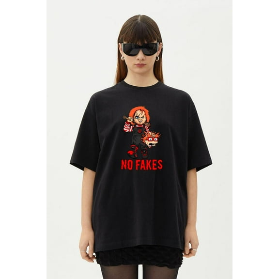 No Fakes Chucky Rugrats Cartoon Horror Streetwear T-Shirt, for men & women, up to size 5XL