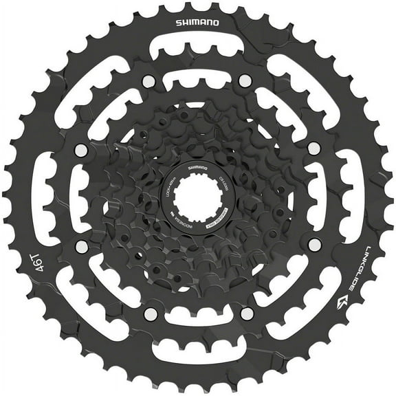 Shimano CUES CS-LG300-9 Cassette - 9-Speed, 11-46t, LINKGLIDE, Black