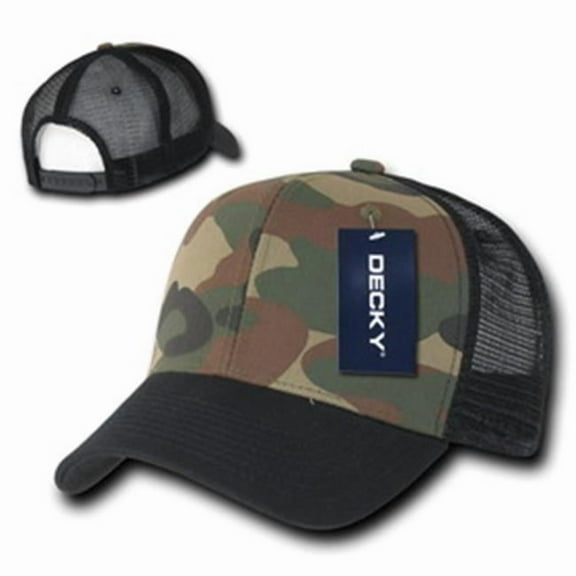 Camo FLAT Bill Trucker Caps, Ntg