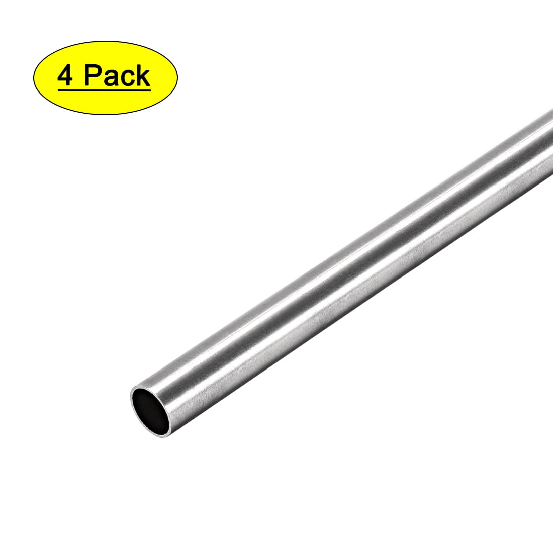304 Stainless Steel Round Tubing 9mm OD 0.4mm Wall Thickness 250mm Length 