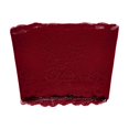 thumbnail image 4 of iHPH7 Strapless Bra Push Up Floral Lace Wireless Bandeau Padded Tube Top Scalloped Edge Stretchy Comfort Bralette Everyday Basic Lounge Underwear Wine S, 4 of 4