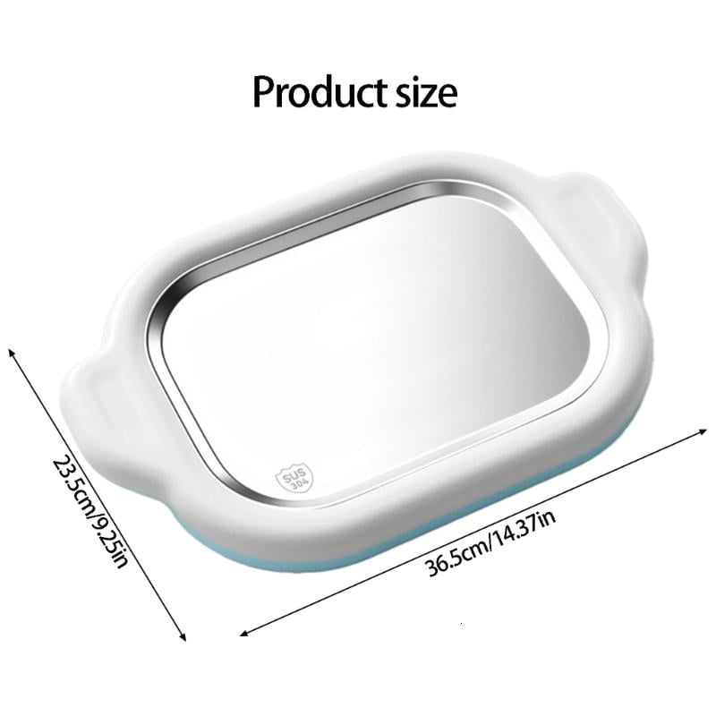 CEORPER Ice Cream Maker Metal Summer with 2 Spatulas Cold Pan Plate for Sorbet