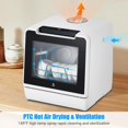 thumbnail image 2 of Danolapsi Dishwasher, Countertop Dishwashers, 5 Washing Programs Mini Dishwasher with 5L Built-in Water Tank, Dishwasher Machine 360° Dual Spray, Tabletop Dishwasher with High-Temp & Air-Dry Function, 2 of 7