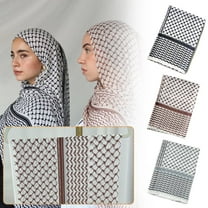 SSKFHGI SSKFHGI Palestine Scarf Arab Keffiyeh Palestinian Shawl Hijab Bandana Chiffon Head Wrap Islamic Long Scarves for Women