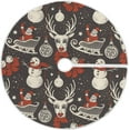 thumbnail image 1 of FMSHPON Christmas Vintage Xmas Christmas Tree Skirt Stand Mat for Holiday Party Decoration Indoor Outdoor 36 inches, 1 of 6