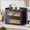 Black, variant on Bread Box - 2-Tier Bamboo Bread Box for Kitchen Countertop, Bread Storage Container with Magnetic Acrylic Door, Pantry Organizers and Storage for Loaves, 15" x 9.8" x 13.2", Natural