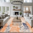 thumbnail image 4 of Orange Blue Area Rug 6x9 FT, Non Slip Living Room Throw Carpet, Minimalist Smear Abstract Art Painting Washable Soft Large Floor Carpet Non-Shedding Rug for Bedroom Dining Room Play Room, 4 of 9
