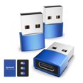 thumbnail image 1 of Adaptador Syntech USB-C hembra a USB-A macho, paquete de 3, azul, 1 of 5