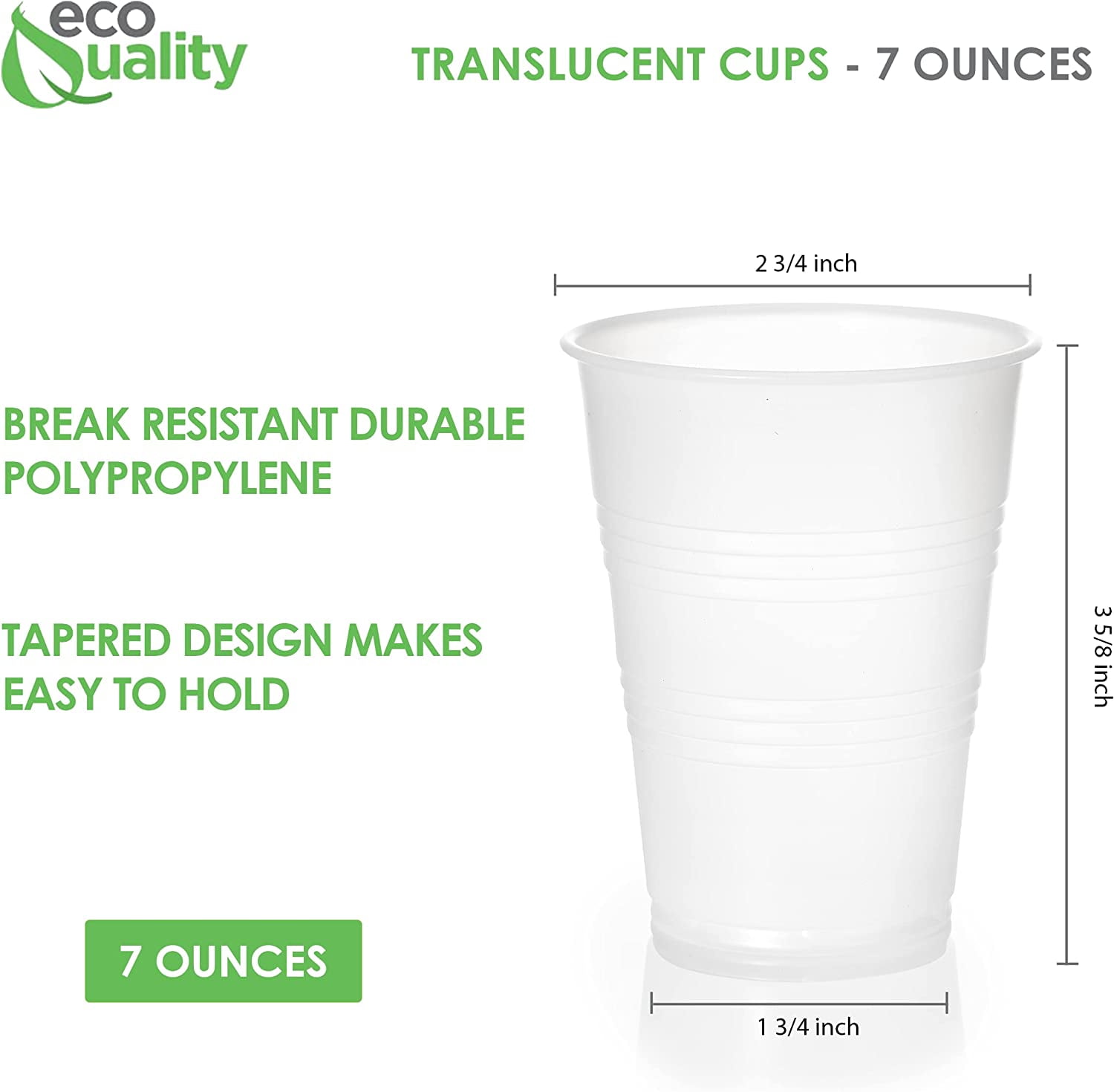 7oz plastic cups CLEAR Qty options - Starlight Packaging