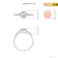 thumbnail image 5 of ANGARA Natural Princess-Cut Diamond Halo Ring in 14K White Gold for Women (Size-4.1mm| Color-H| Clarity-SI2) | April Birthstone, Anniversary, Jewelry Gift for Women | Natural Diamond Ring, 5 of 9