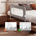 thumbnail image 4 of Baby Bed Rail Guard for Toddlers -47" Toddler Bed Rails for Twin, Full, Queen, King Bunk Size Bed Swing Down Bedrail Extral Tall Chil, 4 of 6