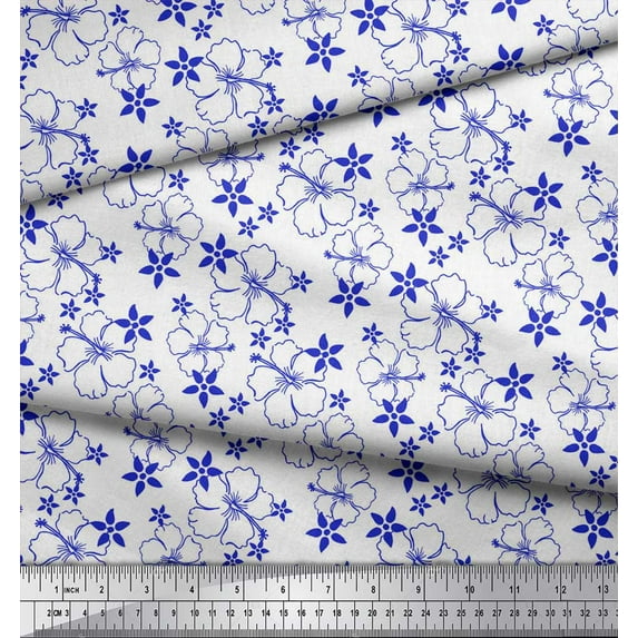 Soimoi Cotton Jersey Fabric Artistic Floral Print Fabric by the Yard 58 Inch Wide