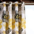 thumbnail image 3 of Leah Outdoor Window Curtain Yellow/Gray Set 52x84, 3 of 5