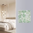 thumbnail image 4 of Yayeee Toggle Light Switch Wall Plate 2-Gang 4.56"x4.48" Decorative Outlet Cover, Green Floral, 4 of 7