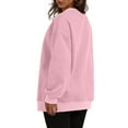 thumbnail image 5 of qolati Oversized Sweatshirts for Women Fashion Crewneck Long Sleeve Slit Pullover Tops Color Block Ribbed Trim Shirts Teen Girl Preppys Clothes 2024, 5 of 8