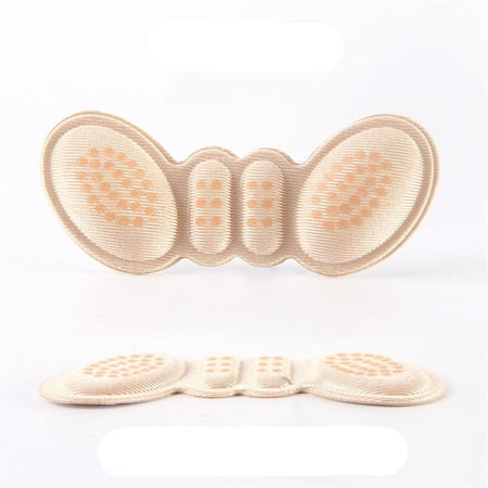 2pcs Self-Adhesive Pain Relief Shoes Sticker Foot Care Insert Shoes Insoles High Heel Pads Heel Cushion Heel Liner Protector BEIGE 3MM