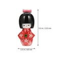 thumbnail image 2 of LITINKIMI Kimono Doll Figurine Wooden Decorative Ornament 1Set 5.3x2.4x2.4in, 2 of 8