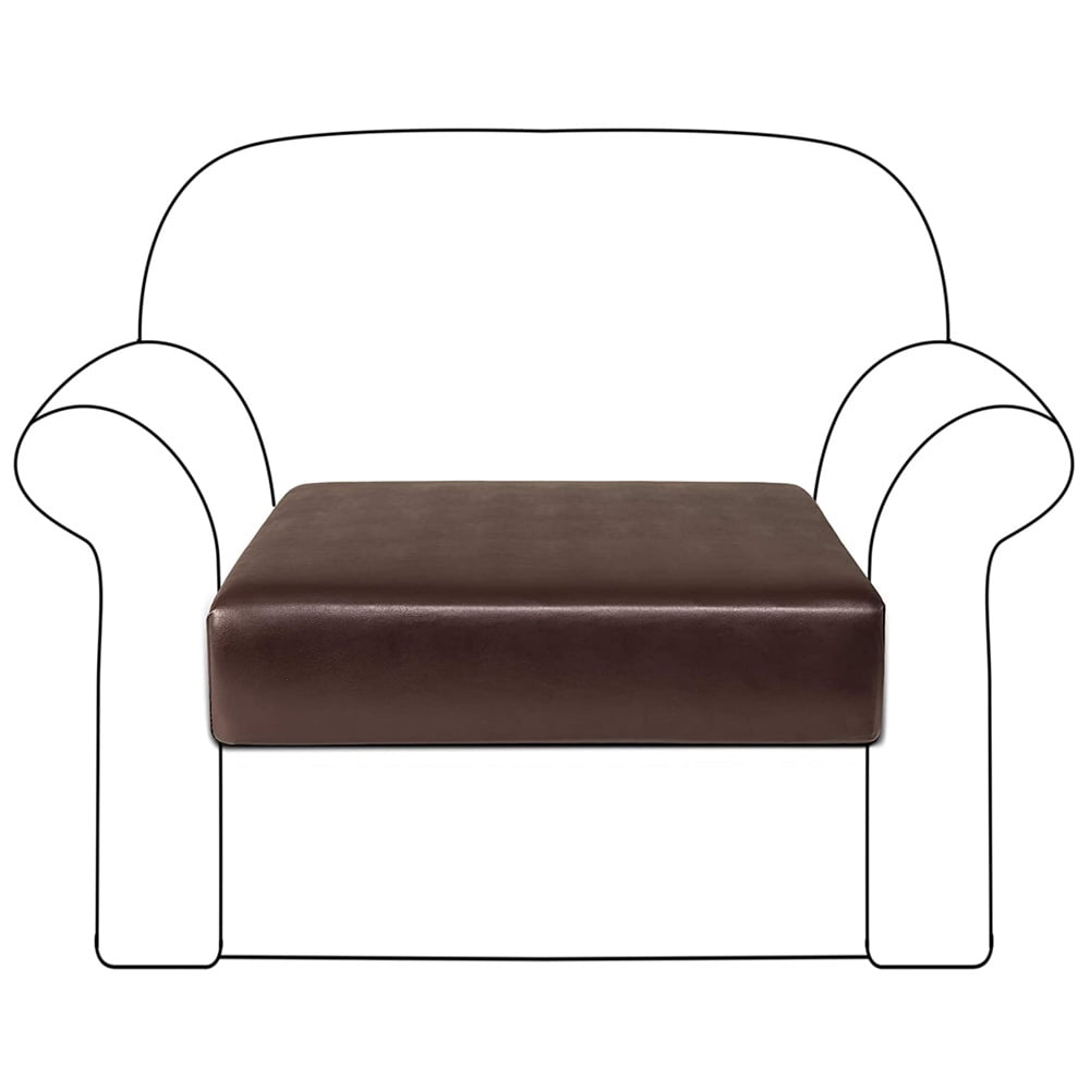 Rosnek Sofa Seat Cushion Cover, PU Leather Stretchy ArmChair Loveseat