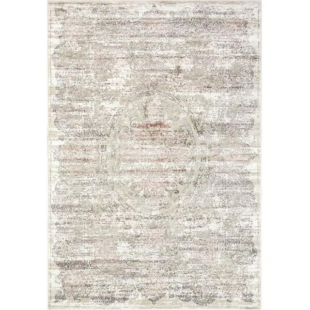 Dynamic Rugs CU912982056111 Tapis Rectangulaire Moderne Chateau 7 Pi. 10 Po. x 10 Pi. 10 Po. - 6111 Beige & Blush