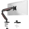 thumbnail image 1 of Bras de Moniteur Support de Moniteur à Ressort à Gaz pour Écrans jusqu'à Lb Support de Moniteur Réglable avec Pince à Pression et Base à Oeillets Support Ergonomique pour Moniteur d'Ordinateur (Bras Simple), 1 of 7