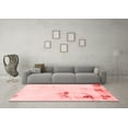thumbnail image 3 of Ahgly Company Machine Washable Indoor Square Abstract Red Modern Area Rugs, 7' Square, 3 of 4