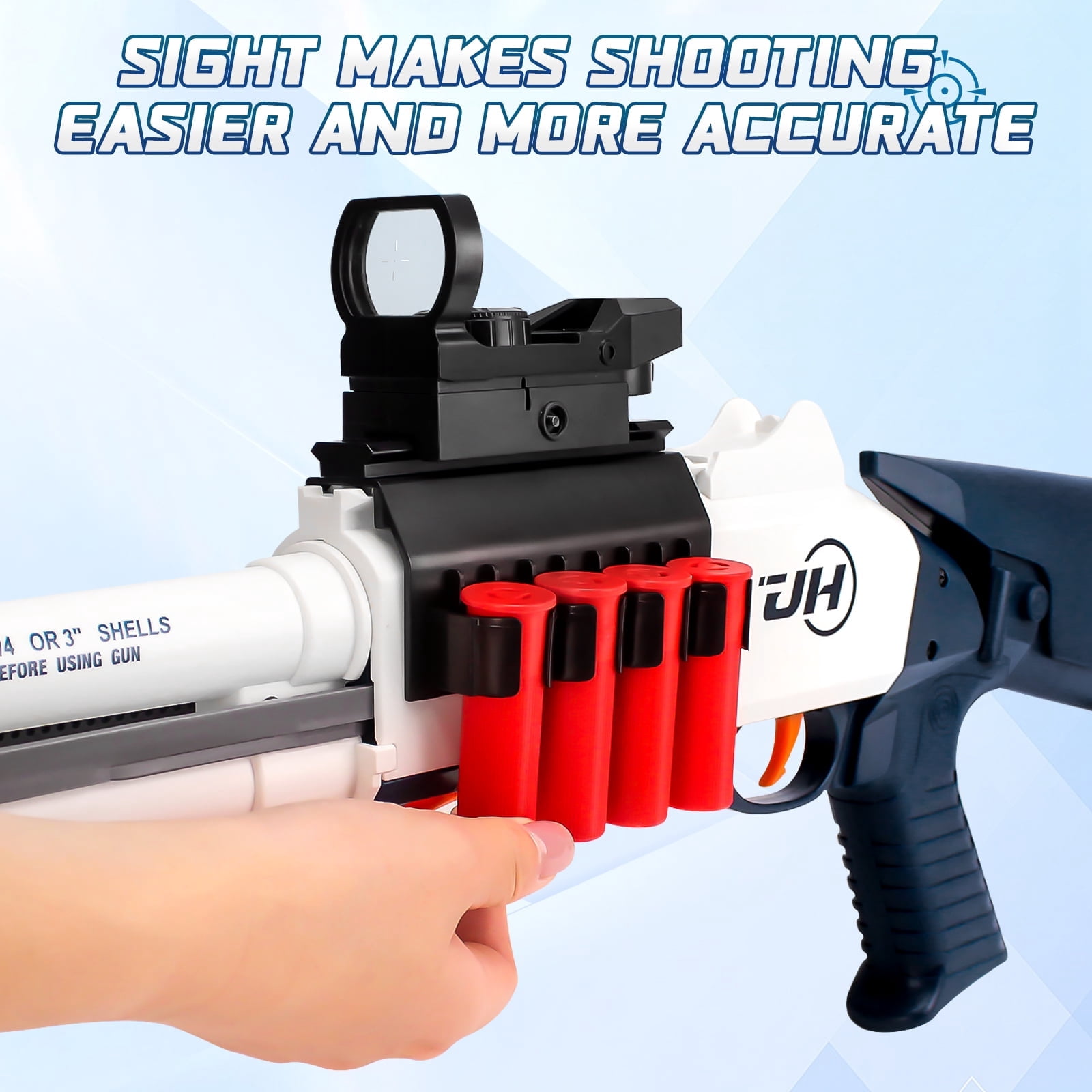 30in Foam Dart Blaster[with 50 Soft Darts] – Shell Ejecting Soft Dart Blaster, Manual Spring Action, Outdoor Shooting Games for 14+ Years Old