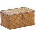 thumbnail image 1 of Wicker Storage Basket Woven Rattan Storage With Lids Laundry Baskets, 1 of 5