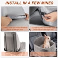 thumbnail image 4 of Asiento de Coche para Perros Unique Bargains para Perros Pequeños y Medianos, Asiento Elevador Desmontable, Seguro y Cómodo, Fácil Instalación, Gris, 4 of 7