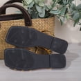 thumbnail image 7 of Women's Flat Sandals Square Open Toe Strappy Slingback Casual Summer Shoes Gold 7.5, 7 of 7