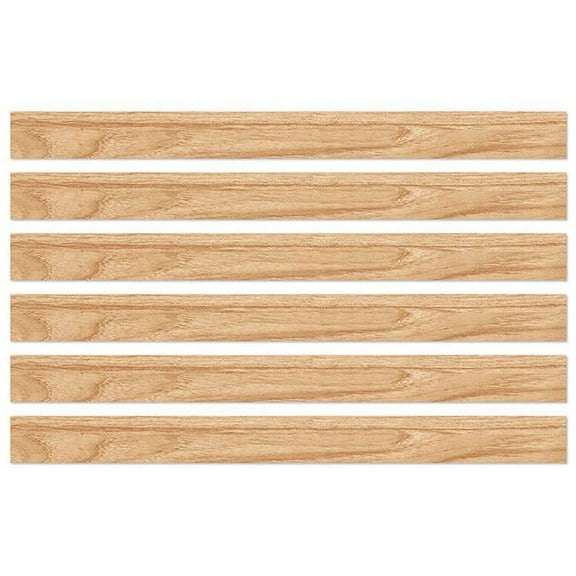 Carson Dellosa Education Grow Together Light Wood Grain Straight Borders, 36 Feet Per Pack, 6 Packs