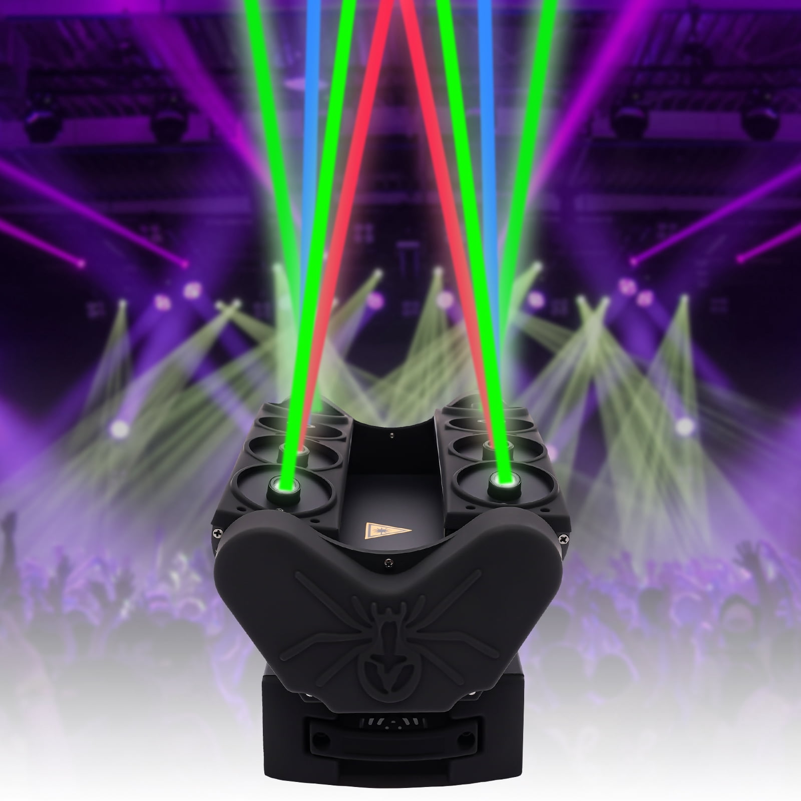 Wildnix Stage Moving Head Light, DMX512 Control, LED Laser Lamp, Rotatable for Concerts, Theaters, and Corporate Events