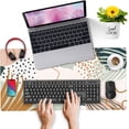 thumbnail image 3 of Desk Mat, XXL Extended Gaming Mouse Pad (31.5x15.75 in) Desk Pad Protector, Large Non-Slip Rubber Base Mousepad with Stitched Edges, Boho Plant Keyboard Mat Computer Desk Pads for Work/Office/Home, 3 of 6
