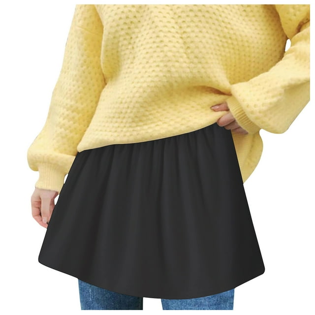 Birdeem Womens Layered Tiered Sheer Solid Color Extender Half Slip Plus Size Skirt